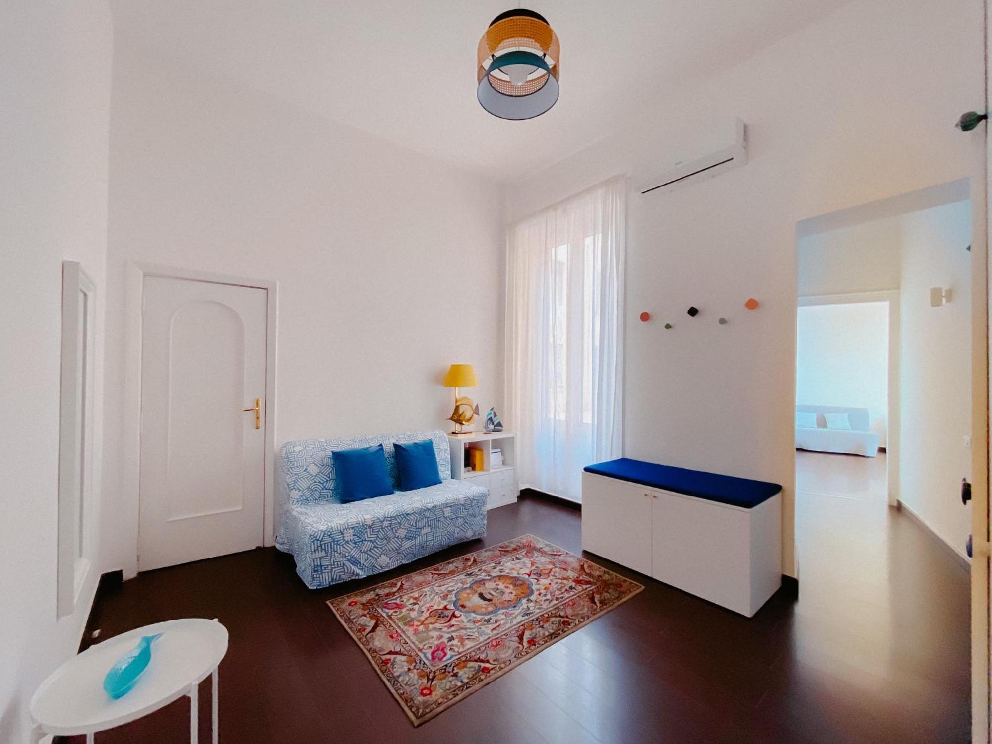 Blue Sea View Apartment Salerno Dış mekan fotoğraf